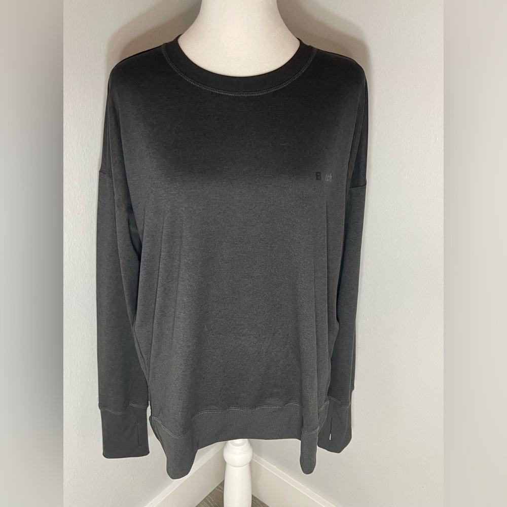 NWT: BENCH Urbanwear Charcoal Long Sleeve Shirt With Thumbholes Size Large